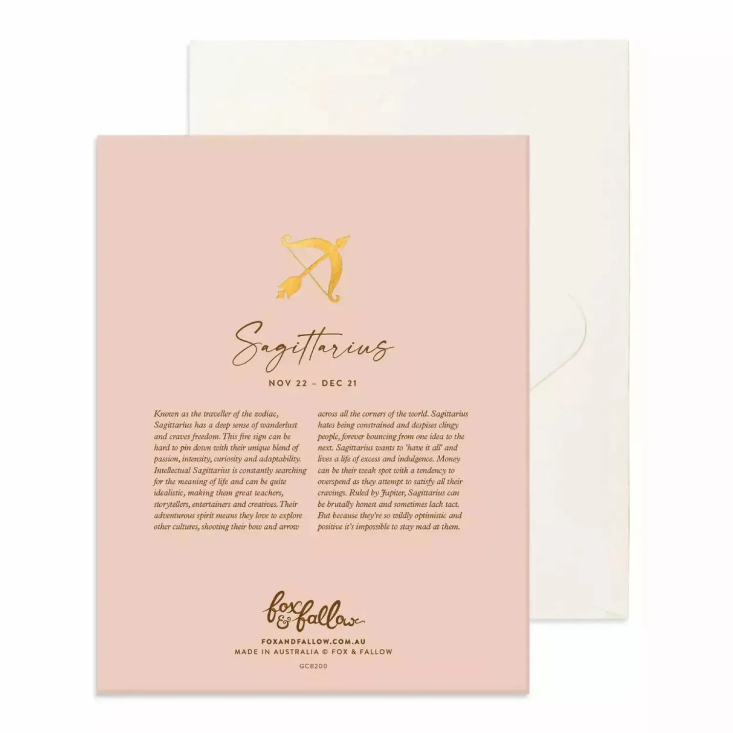 Fox & Fallow Sagittarius Birthday Greeting Card