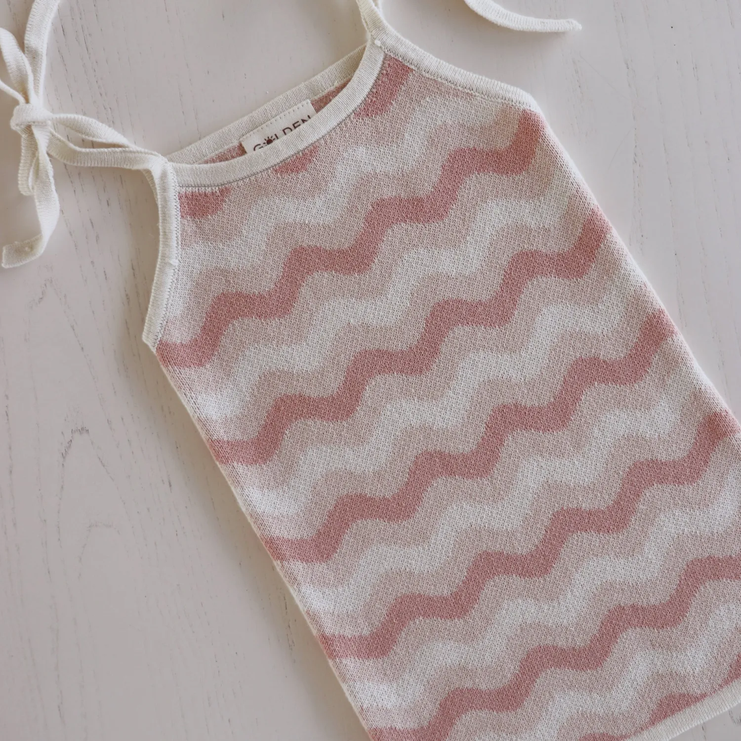 Golden Children Seashore Knit Dress - Strawberry & Cream