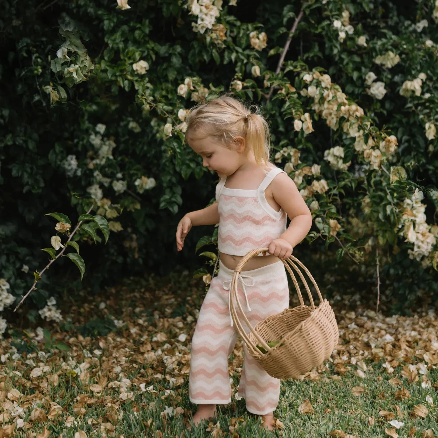 Golden Children Seashore Knit Set - Strawberry & Cream