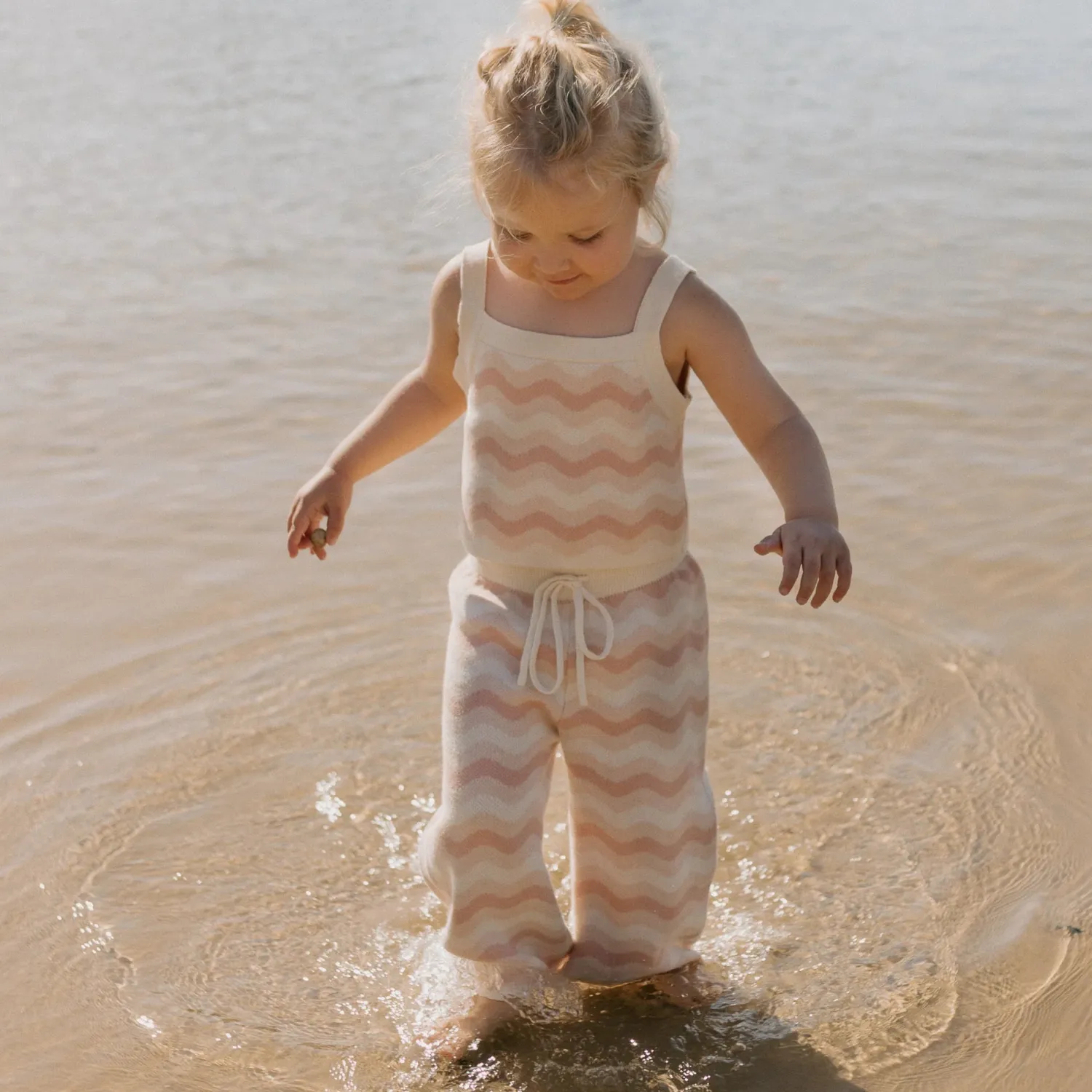 Golden Children Seashore Knit Set - Strawberry & Cream