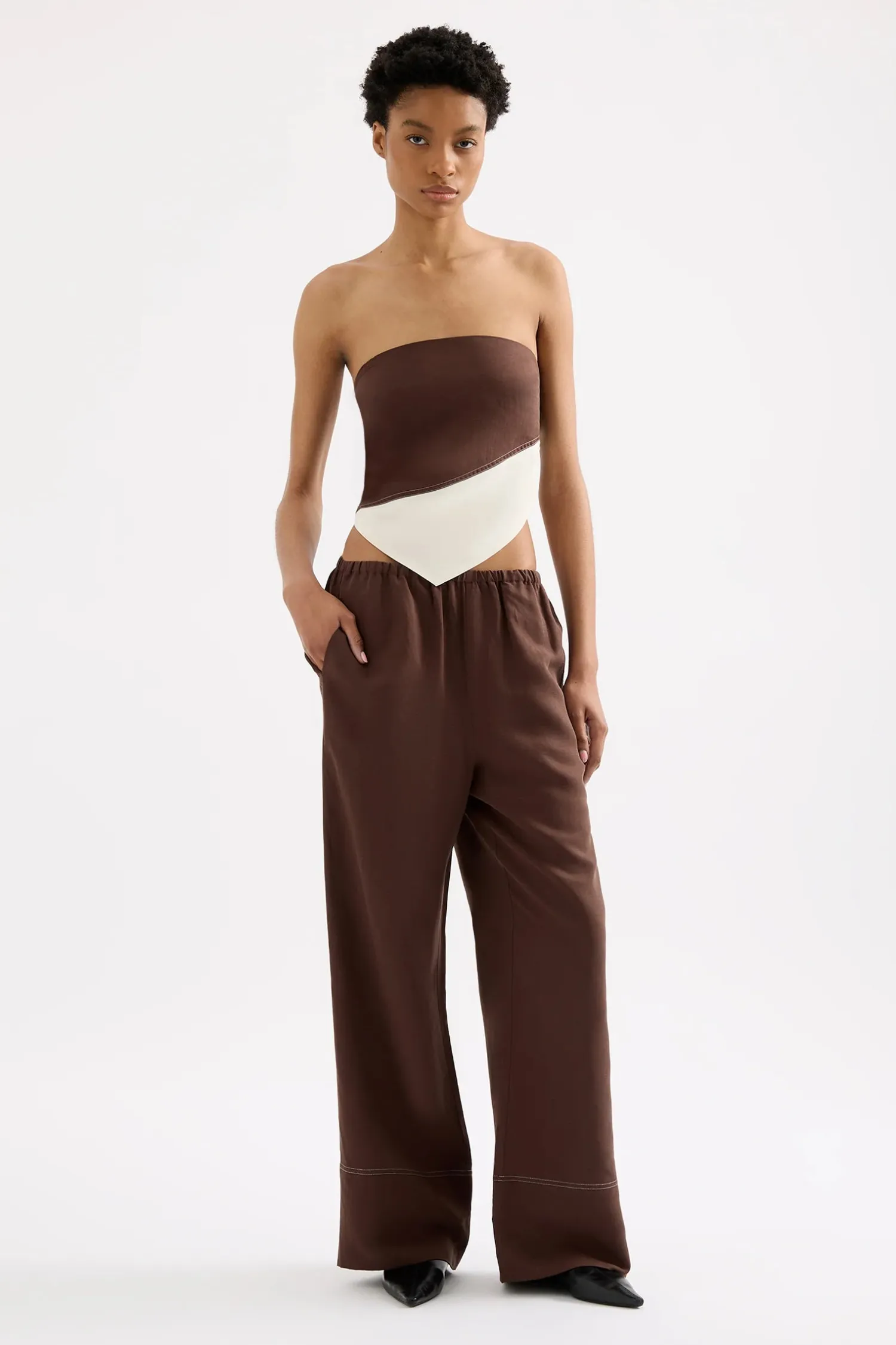 Women Nude Lucy Serafin Pant - Espresso