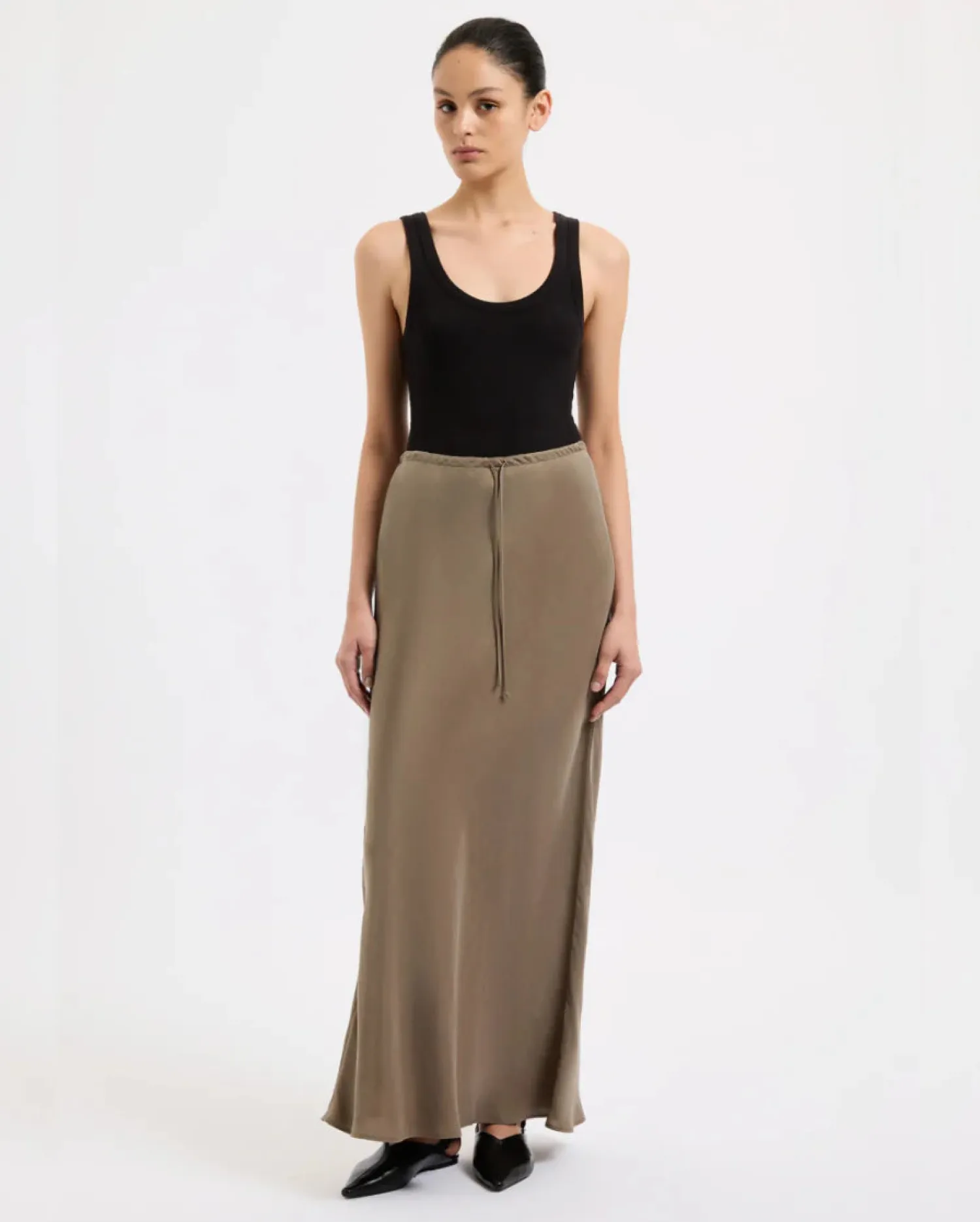 Women Nude Lucy Seshni Tencel Maxi Skirt - Chestnut