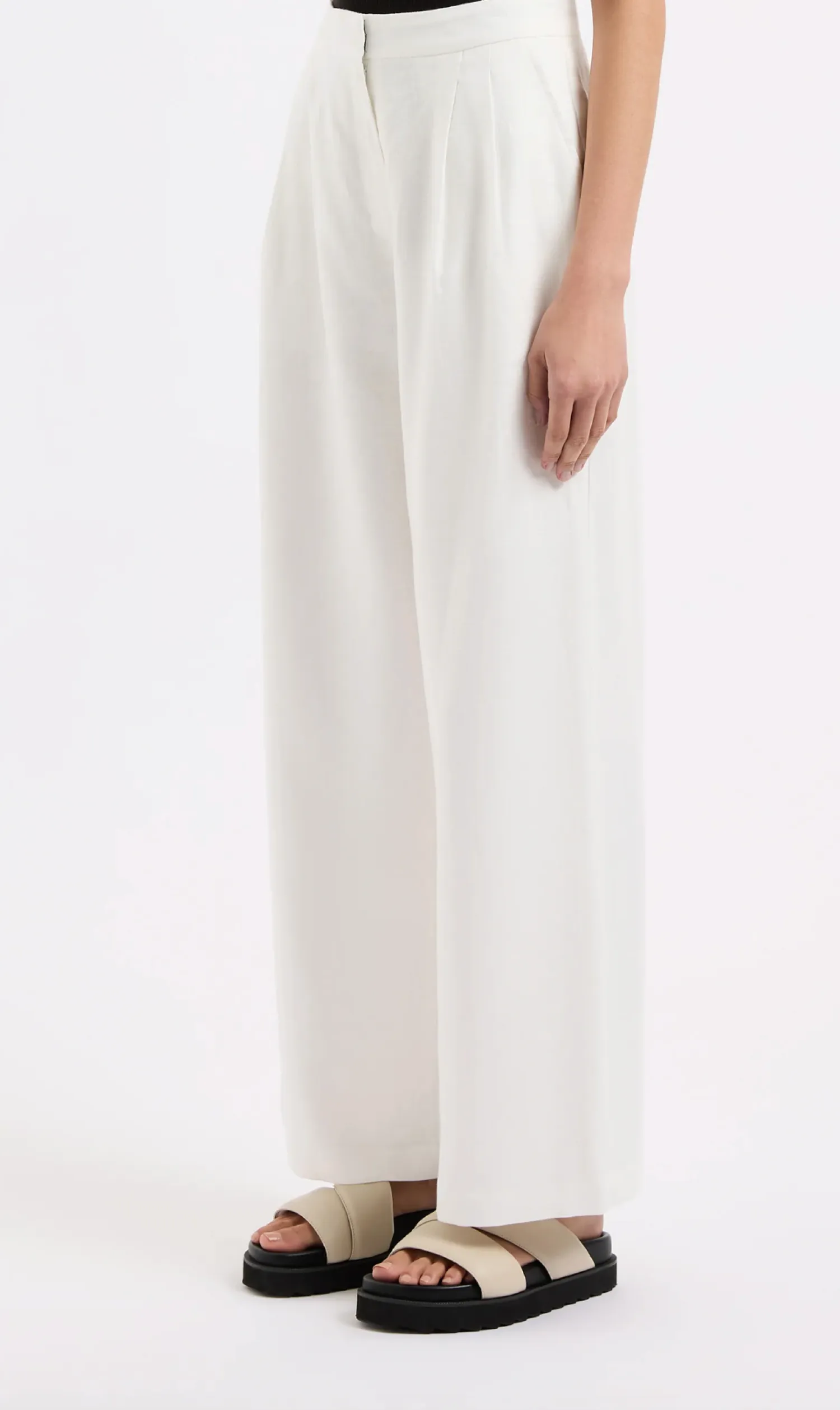 Women Nude Lucy Thilda Linen Culotte - White