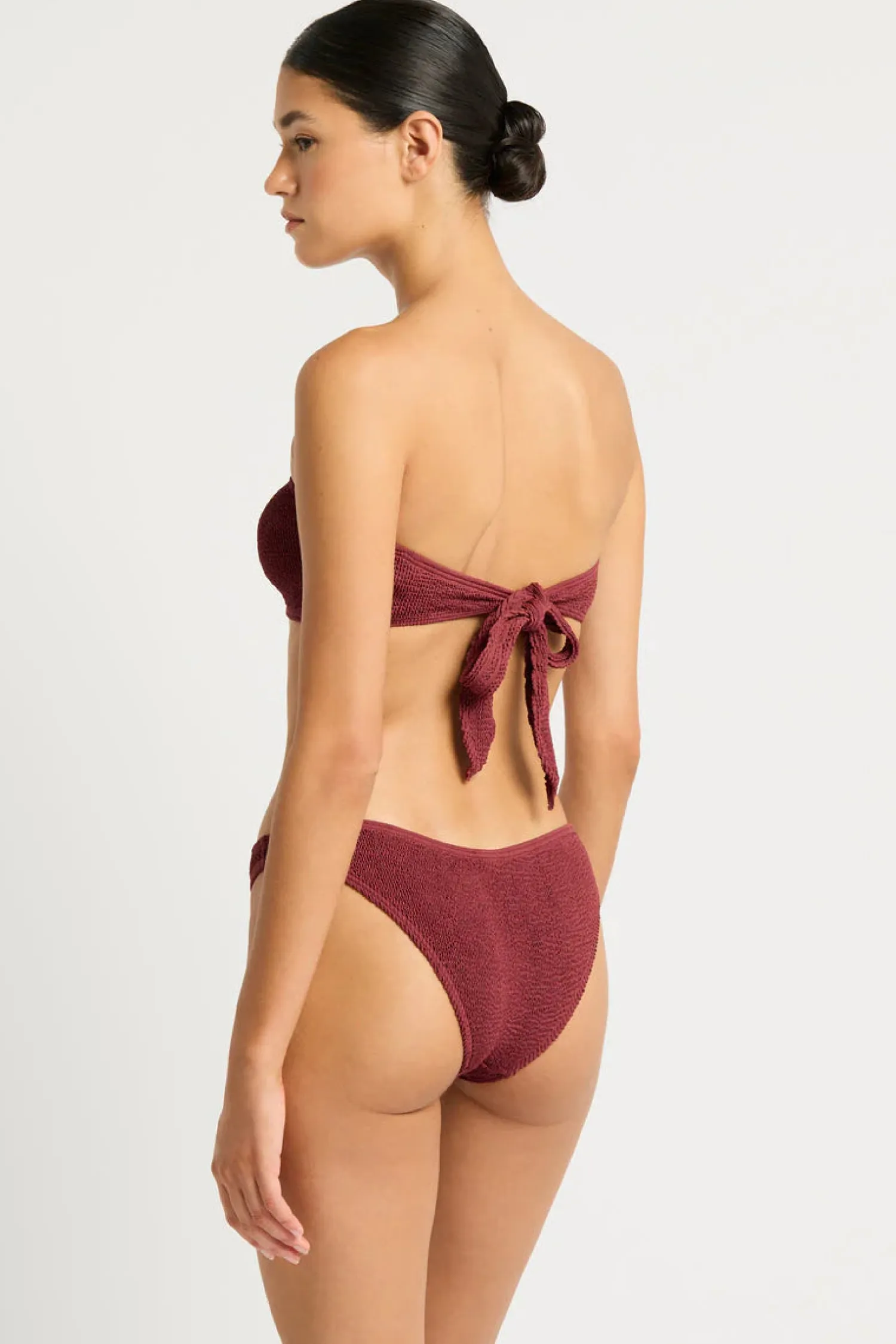 Women Bond-Eye Swim Tie Back Blake Bandeau - Carmine