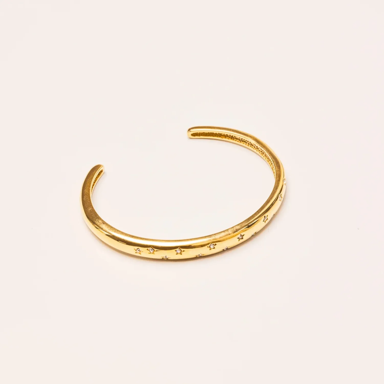 Women We Are Emte Twinkle Cuff Bracelet In Gold Plated + Crystal