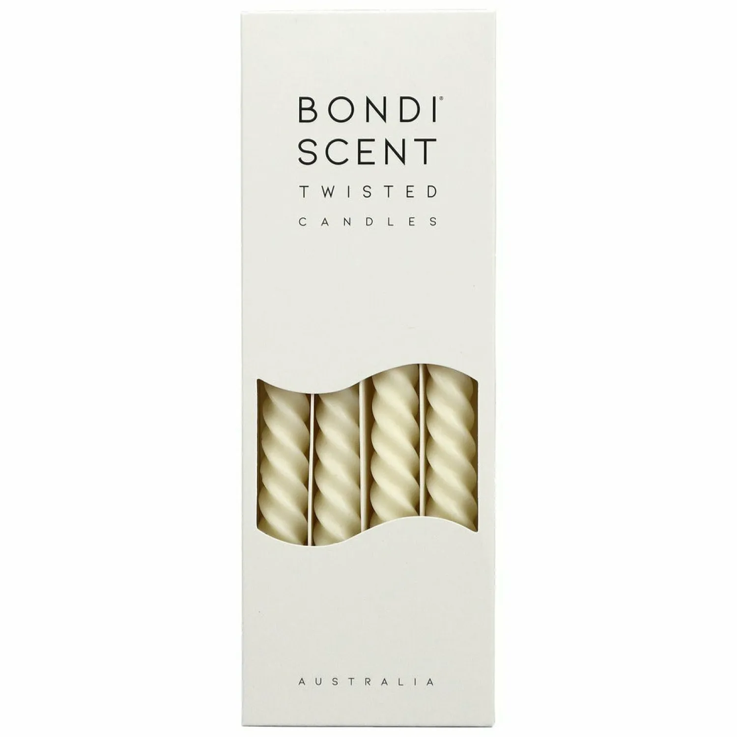 Bondi Scent Twisted Candles White