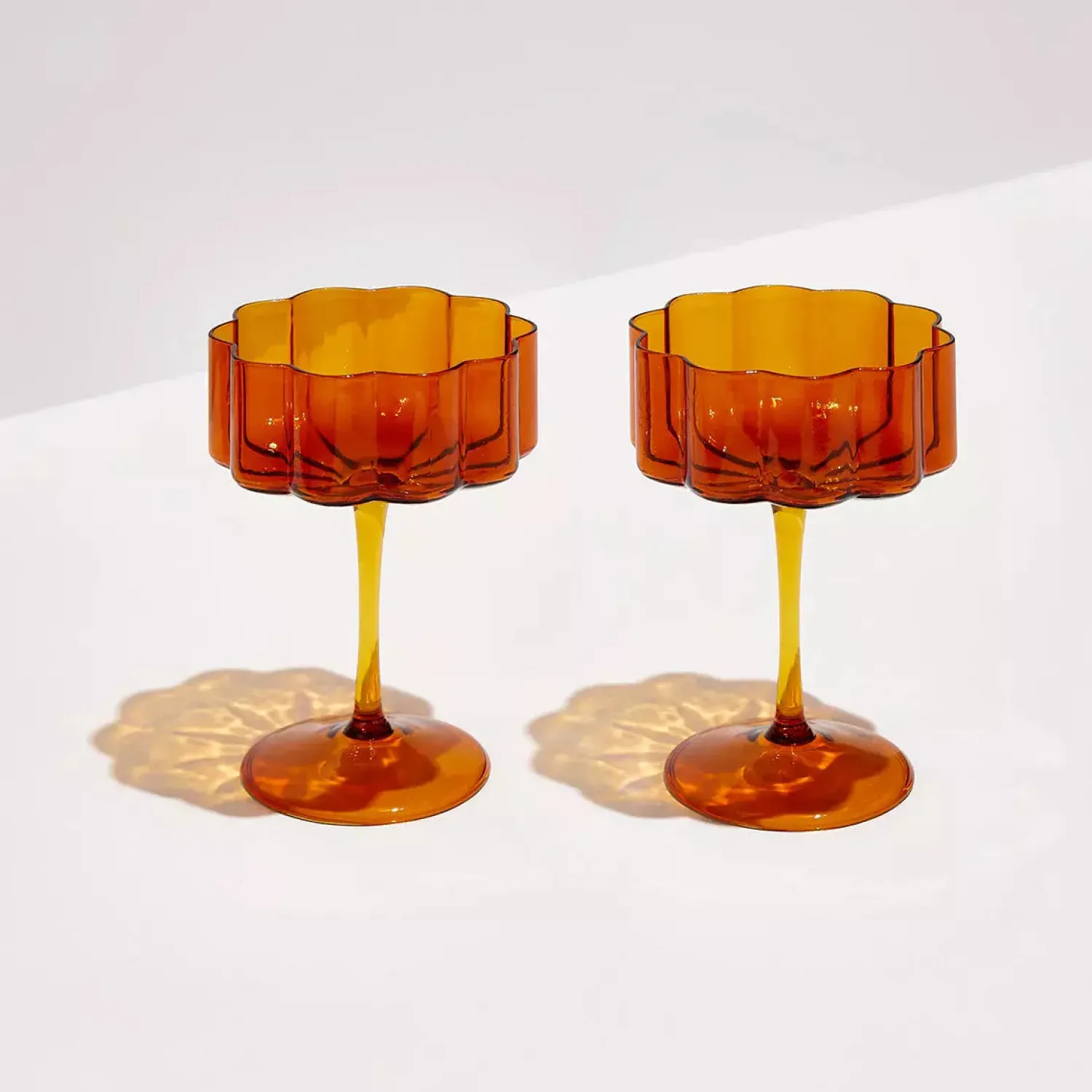 FAZEEK Wave Coupe Set Of 2 - Amber