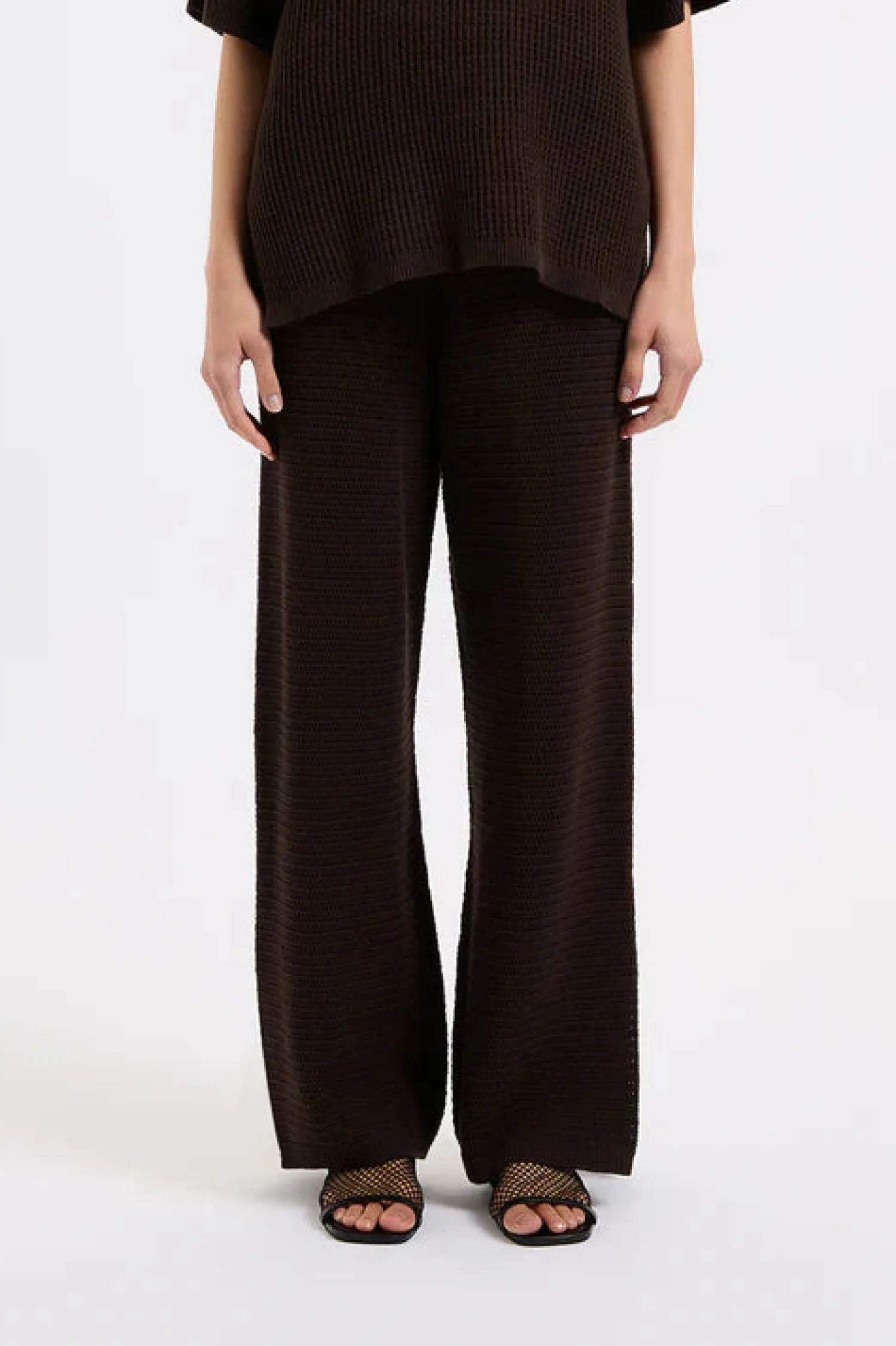 Women Nude Lucy Willow Crochet Pant - Espresso