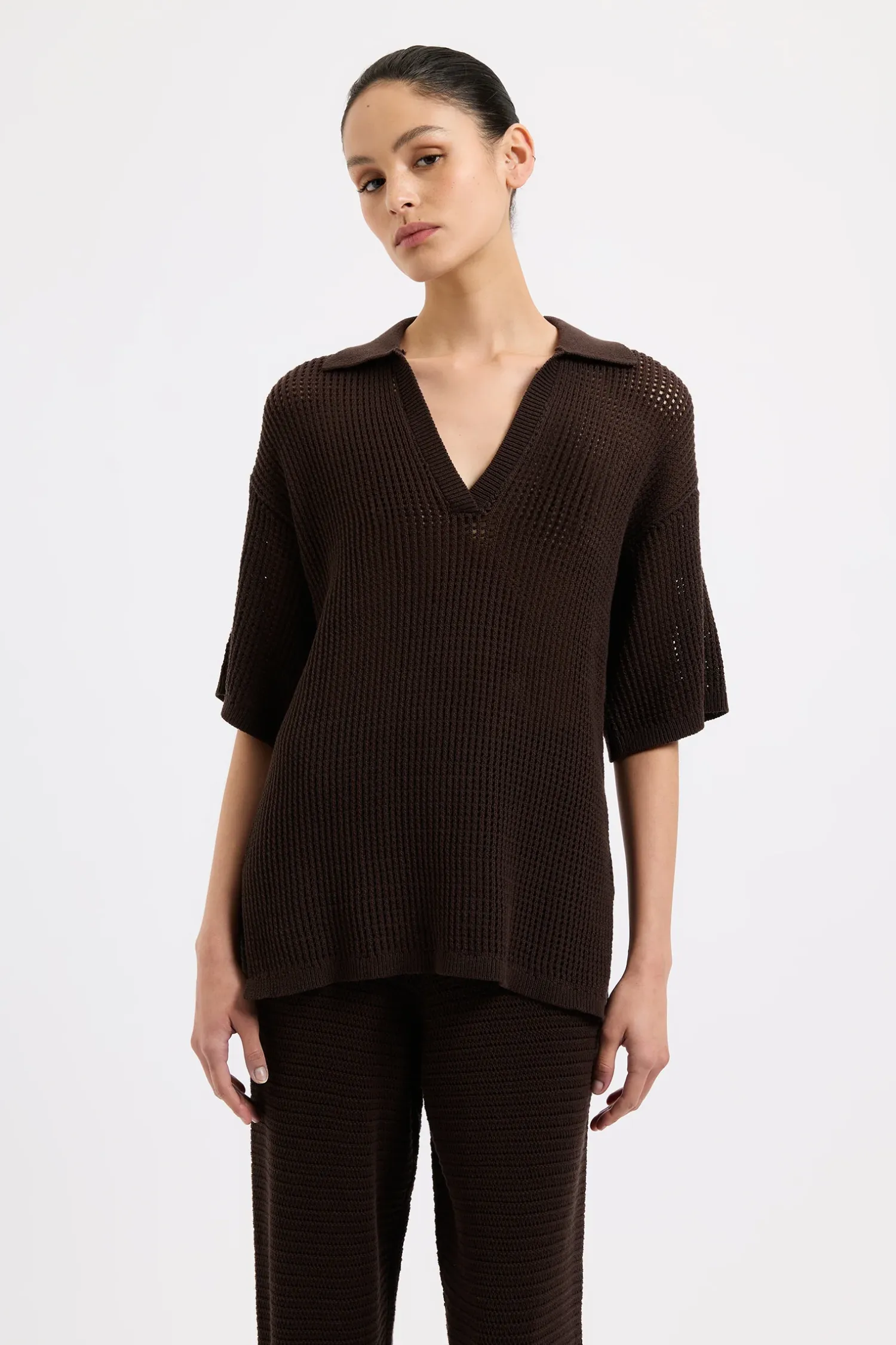 Women Nude Lucy Willow Crochet Tunic - Espresso