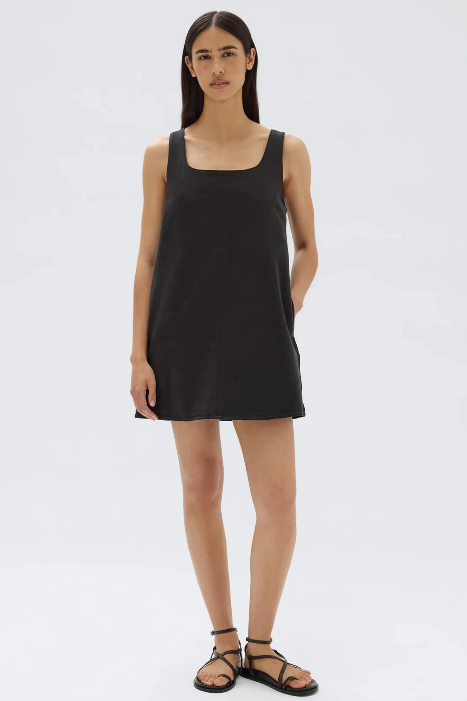 Women Assembly Label Zoey Twill Mini Dress - Black